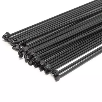 Спицы велосипедные TRIX, с ниппелем, 14G, комплект 144 шт, нержавеющая сталь, черная, black-stainless (Длина: 250)