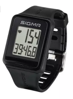 Спортивные часы-пульсометр Sigma iD.GO, 3 функции, с нагрудным датчиком, black, 24500