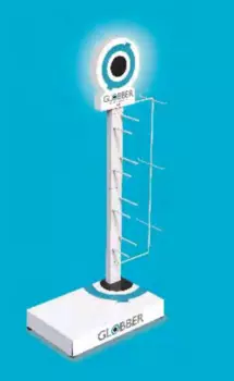 Стенд демонстрационный Globber COMPACT DISPLAY DELUXE LIGHTS, для 3-х колес и аксессуаров, 590-601
