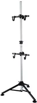 Стенд/держатель 6-14098 вело YC-98 вертикальный, на треноге для 2-х вело сталь серебрянный BIKEHAND