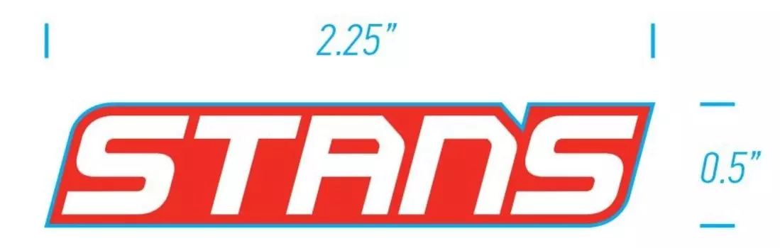 Стикер Stan's NoTubes на велосипедный шлем RED/WHITE, PR, PR0859-01