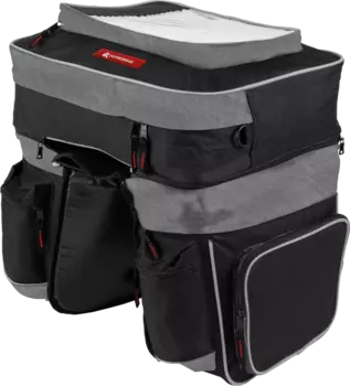 Сумка на багажник велосипеда Kross TRIPLE PANNIER BAG, 41*12*35cm 29*14*25cm, черная, T4CTO000147