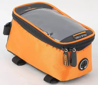 Сумка на раму увеличенная Vinca Sport, отделение для телефона, 195*100*100мм, оранжевая, FB 07-2 L orange