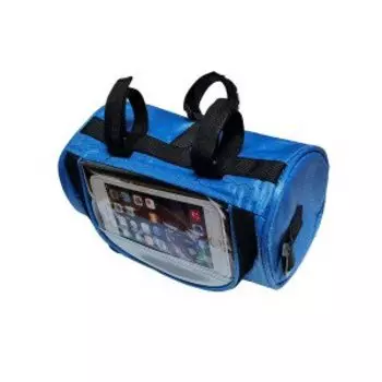 Сумка на руль TBS с окошком для смартфона, с плечевым ремнём, голубая, NTB23640