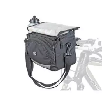 Сумка на руль велосипеда AUTHOR A-H735 QRA X7 25,4/31,8мм на 5,4 литра, с чехлом от дождя, черная, 8-15002521