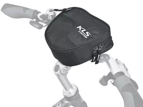 Сумка на руль велосипедная KELLYS GASPER, объем 1л, чёрная, молнии YKK