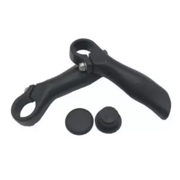 Рога для велосипеда Vinca Sport с логотипом, пара, алюминий, чёрные, 22,2х105 мм, VBE 2