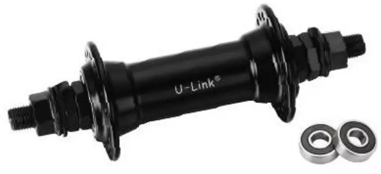 Втулка велосипедная Vinca Sport, передняя, 32 отверстия, на гайках, чёрная, GB-13F-SB black