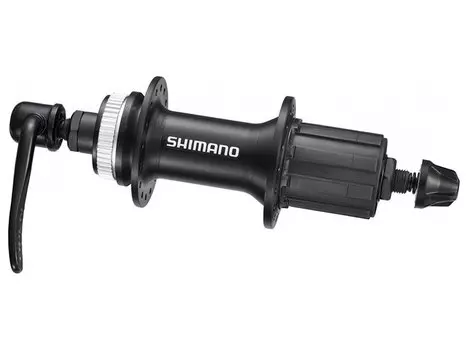 Велосипедная втулка SHIMANO FH-RM35 ALTUS, задняя, под кассету, под диск, с эксцентриком, AFHRM35AZBL