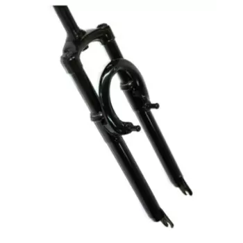 Вилка велосипедная EASING ES 225-2, 24"*1", пружина, сталь, белый, ES 225-2 24"1"Disc резьба wht