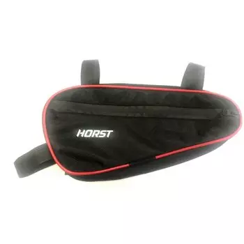 Сумка велосипедная HORST, подрамная, средний размер "M", треугольная, 30х14х5 см, 3 липучки, черный, 00-555552