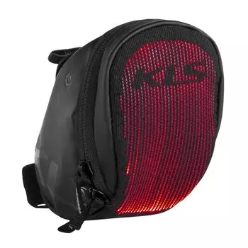 Сумка велосипедная KELLY'S SLOPPER S lightning, под седло, 0,4 л, 17x7x8 см, светящаяся ткань, с аккумулятором, NKE20518