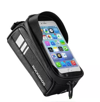 Сумка велосипедная Rockbros, на раму, 9 x 20 x 10.5cm, черный, 017-2