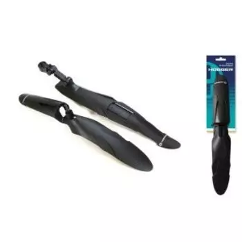 Крылья велосипедные HOGGER, 24-28", комплект ( переднее/заднее), раздвижное, пластик, чёрный, FN-HG-102-0-BK