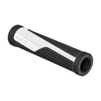 Грипсы велосипедные KELLYS KLS ADVANCER 2D 133мм, кратон/гель, с заглушками, Grips KLS ADVANCER 2D, white 133 mm