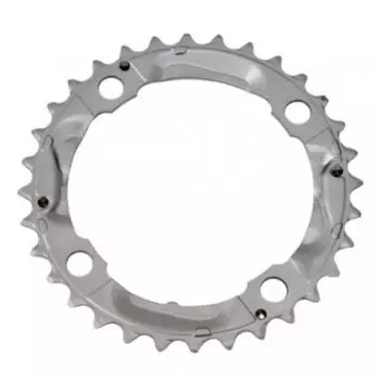Звезда передняя SHIMANO FC-M430-8 32Tсеребристого цвета, с защитой Y1M098060