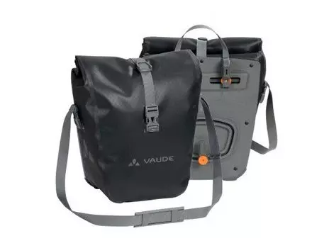 Сумка велосипедная VAUDE Aqua Front, большая, на багажник, комплект 2 шт, black, 12493