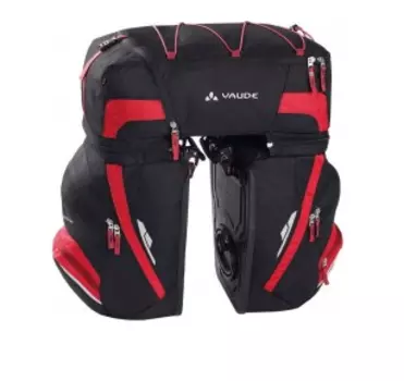 Сумка велосипедная VAUDE Karakorum, black/red, 12409