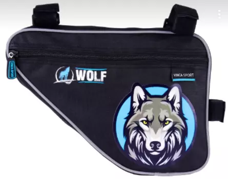 Сумка велосипедная Vinca Sport, под раму, 280*210*40 мм, рисунок Волк, FB 05-1 Wolf
