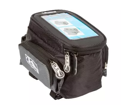 Сумочка/чехол+бокс M-WAVE на раму для смартфона 160х110х130мм, 2 боковых кармана, черная 5-122376