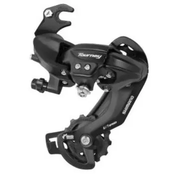Суппорт-переключатель задний, SHIMANO TOURNEY ARDTY300B (АНАЛОГ RD-TX35B), 6-7 скоростей, крюк средний, черный, 2-6001