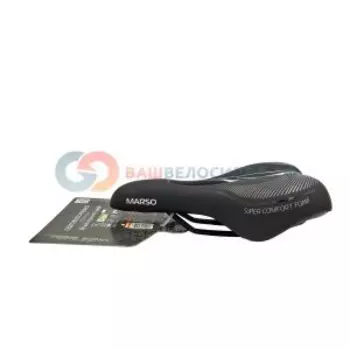 Седло велосипедное Vinca Sport, туристическое, 258х190мм, черное, VS 01 marso black