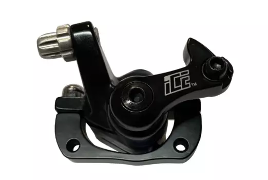 Суппорт тормозной ICE, механический, под ротор 160 мм, с адаптером, черный