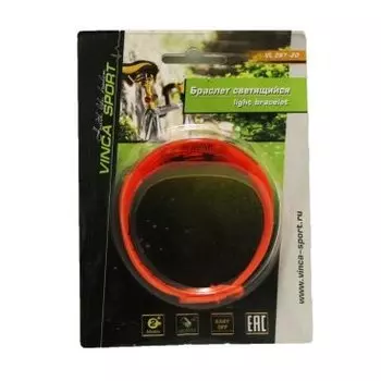 Светящийся браслет Vinca Sport, красный, батарейки в комплекте, VL 267-20 Red
