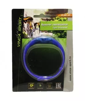Светящийся браслет Vinca Sport, синий, батарейки в комплекте, VL 267-20 Blue