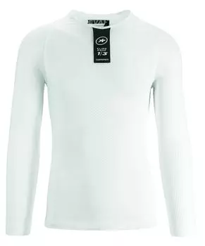 Термомайка ASSOS Skinfoil LS Summer Base Layer, унисекс, длинный рукав, holy White