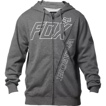 Толстовка Fox Honda Zip Fleece Heather, серый 2018