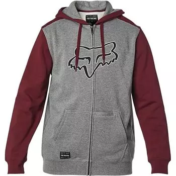 Толстовка велосипедная FOX Destrakt Zip Fleece, Grey/Red