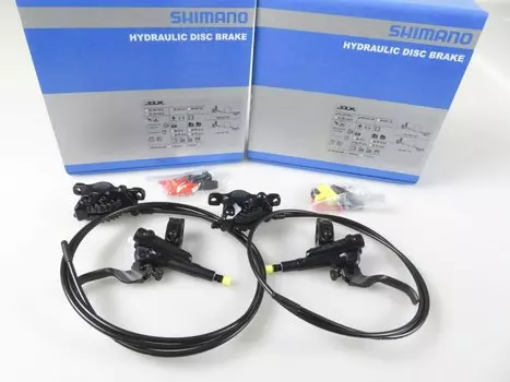 Тормоз дисковый Shimano SLX, M7100, Discbrakeset, KM7100KLFPRX085 / KM7100KRRXRA200, AN50222-oem