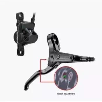 Тормоз дисковый Tektro гидравлический,задний, ручка тор.садапт,без ротора,г\лин 1450мм, HD-M275R
