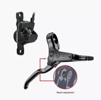 Тормоз дисковый Tektro гидравлический,задний, ручка тор.садапт,без ротора,г\лин 1450мм, HD-M275R