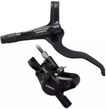 Тормоз Shimano MT400 дисковый, передний BR, левый BL, полимерные колодки, 1000 мм, EMT400KHFPRA100
