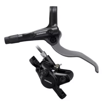 Тормоз Shimano MT400 дисковый, передний BR, левый BL, полимерные колодки, 1000 мм, EMT400KLFPRA100