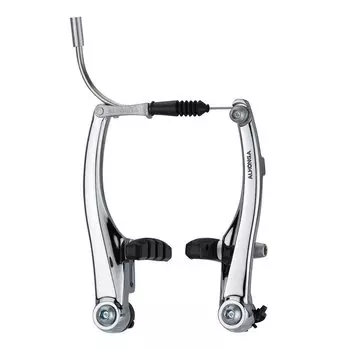 Тормоз велосипедный ALHONGA, V-brake, алюминий, рамки 125 мм, колодки HJ-601.12, комплект, HJ-812AD7