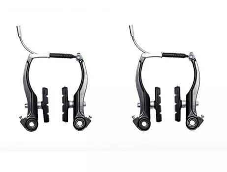Тормоз велосипедный S.Shine, V-brake, алюминий, комплект, 110мм, с колодками 70 мм, черный, FWD3122632-1Б/Р