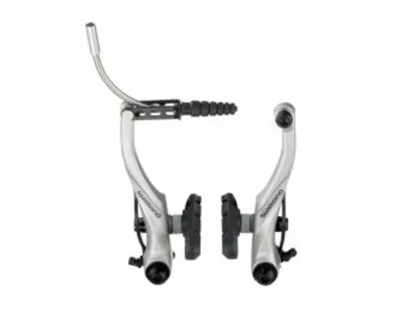 Тормоз велосипедный Shimano Alivio T4000, v-brake передений, колодки S65T, серебро, EBRT4000FX43SSP