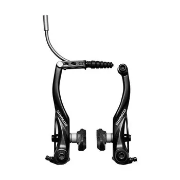 Тормоз велосипедный Shimano Alivio T4000, задний, ободной, колодки S65T, черный, EBRT4000RX43SLP