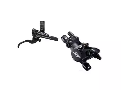 Тормоз велосипедный Shimano DEORE XT M8100, в сборе, задний, дисковый, гидролиния 1500 мм, черный, KM8100KRRXSX150