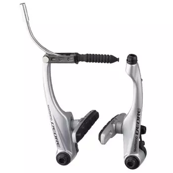 Тормоз велосипедный Shimano Deore задний V-brake M590, серебристый, S70C, 16мм EBRM590RX41SSP