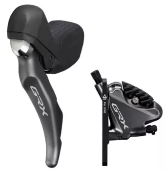 Тормоз велосипедный SHIMANO GRX ST-RX810-LA/BR-RX810, левый, под диск, с кулером для 160мм, IRX8103DLF6SC100A