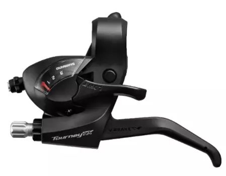 Шифтер с тормозной ручкой Shimano Tourney TX800, левый, 3 скорости, 1800 мм, черный, ESTTX800LBL