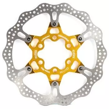 Ротор велосипедный A2Z ATD, 140 мм, 6 болтов, золотистый, ATD-140-6