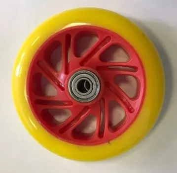 Колеса Vinca Sport желто-красные для детского самоката (110мм - 2шт., 80мм - 1шт.), PW yellow/red