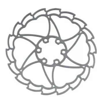 Ротор велосипедный Alhonga, 160 мм, 6 отверстий, серебристый, ALH_HJ-W1523