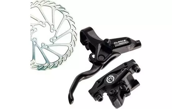 Тормозной набор CLARK`S M1 передний, гидравлический дисковый, ротор 160 мм+калипер+ручка+гидролиния, 3-499