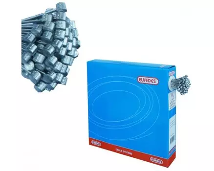 Тормозной трос ELVEDES, 19-жильный, нержавеющая сталь, 1,5Х2000 мм, 7Х6, 100 штук, 6426RVS-BOX